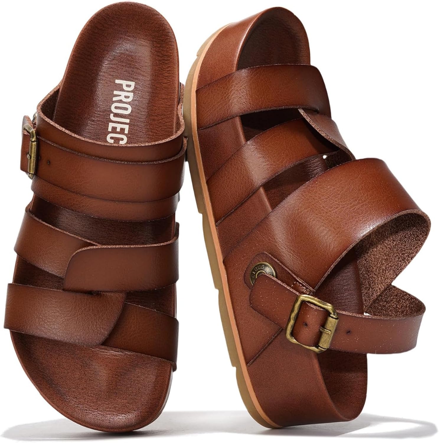 Project Cloud Platform Sandals Women – Strappy Wedges with Comfortable Plush & Soft Insole – Lightweight & Non Slip Platform Sandals for Women 2026