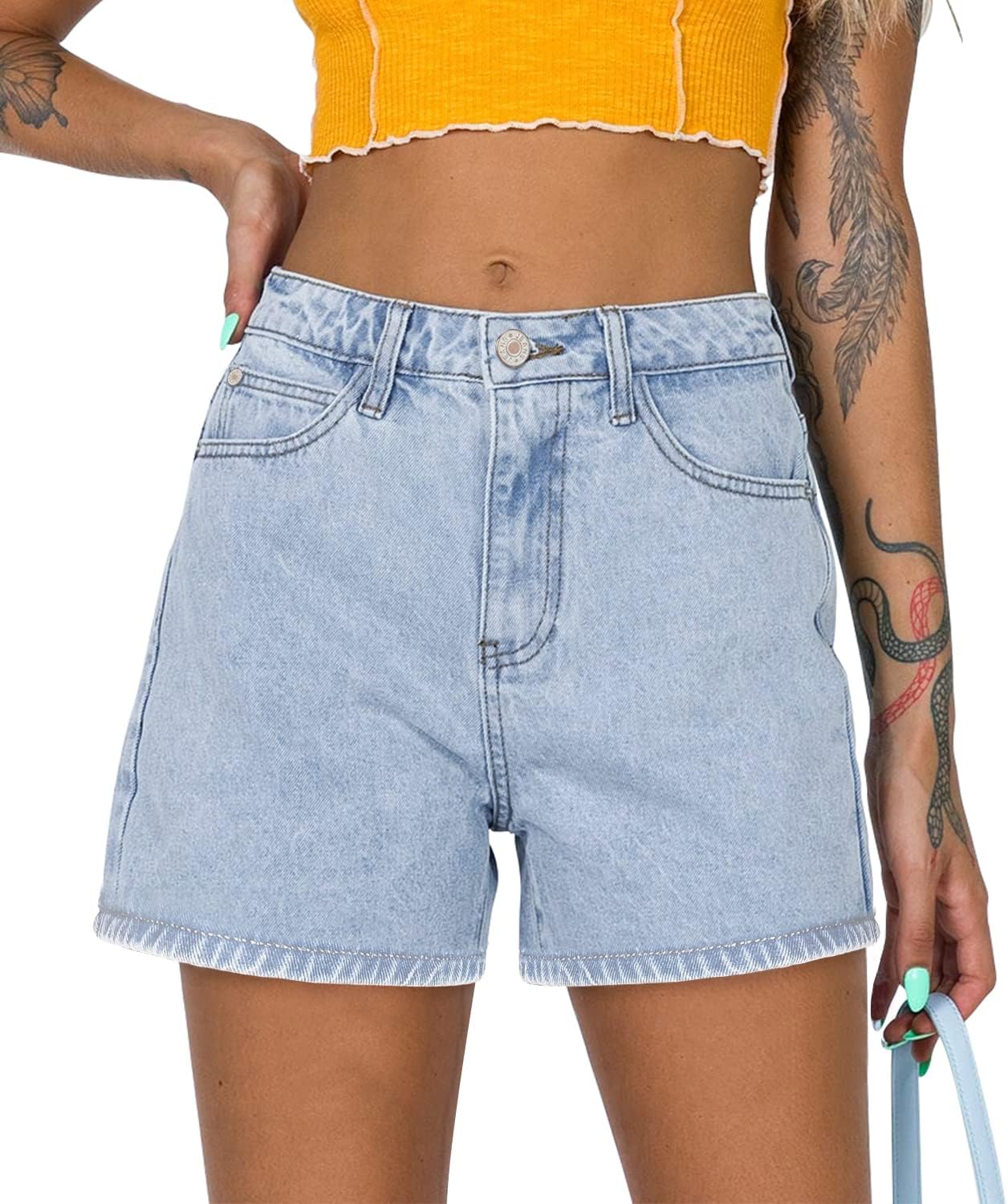 SANMM Jean Shorts Womens Summer Stretchy Denim Casual Hot Short Jorts 2026