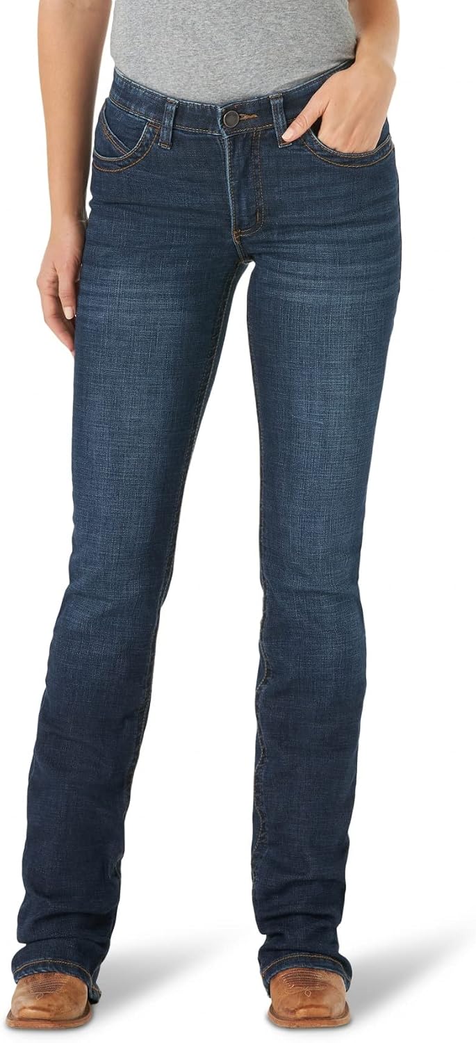 Wrangler Women’s Willow Mid Rise Performance Waist Boot Cut Ultimate Riding Jean