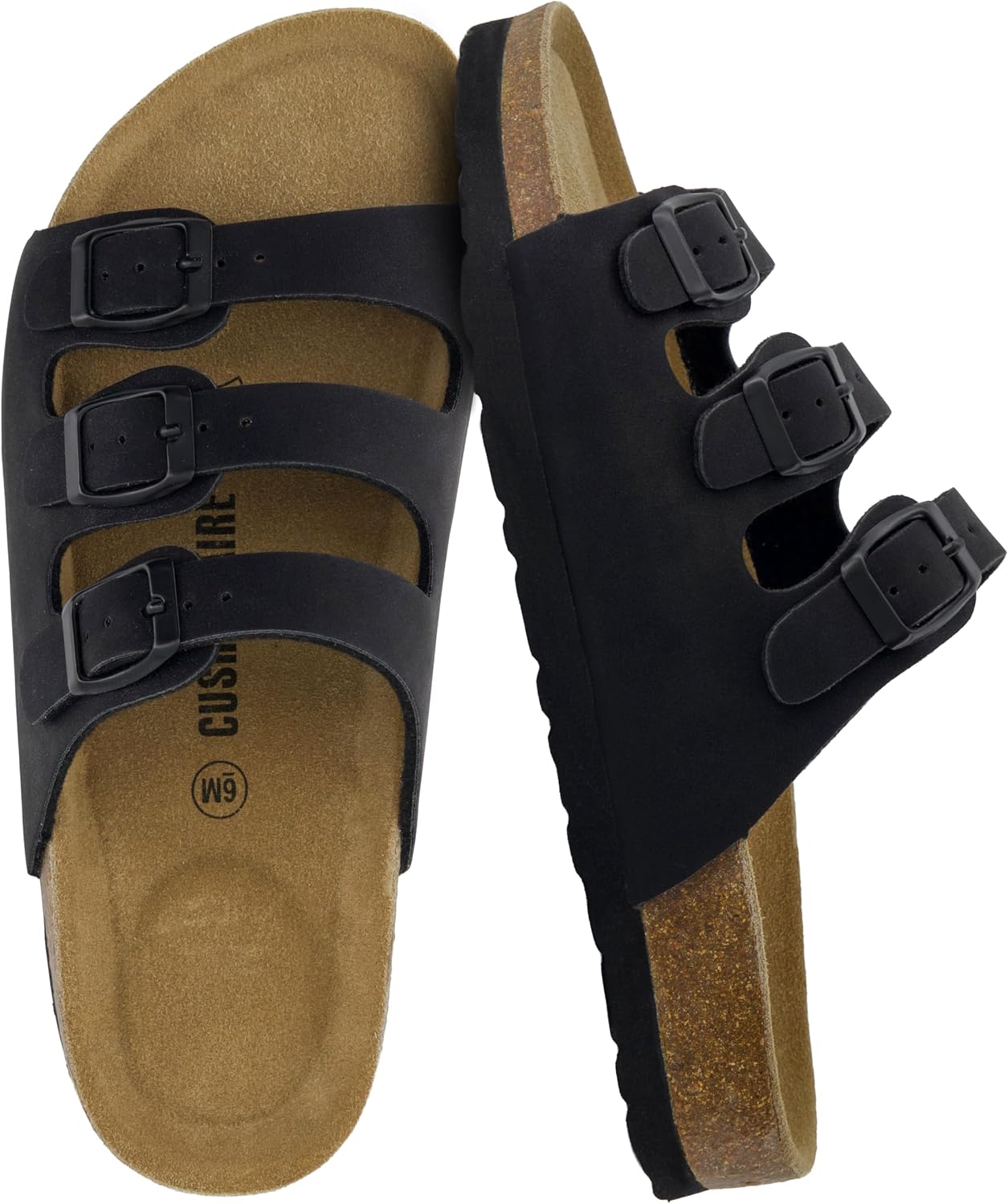 CUSHIONAIRE Women’s Lela Cork footbed Sandal with +Comfort