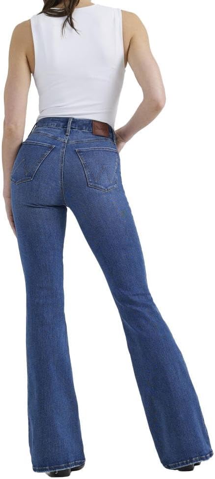 Wrangler Women’s Bespoke Lily High Rise Flare Jeans Denim