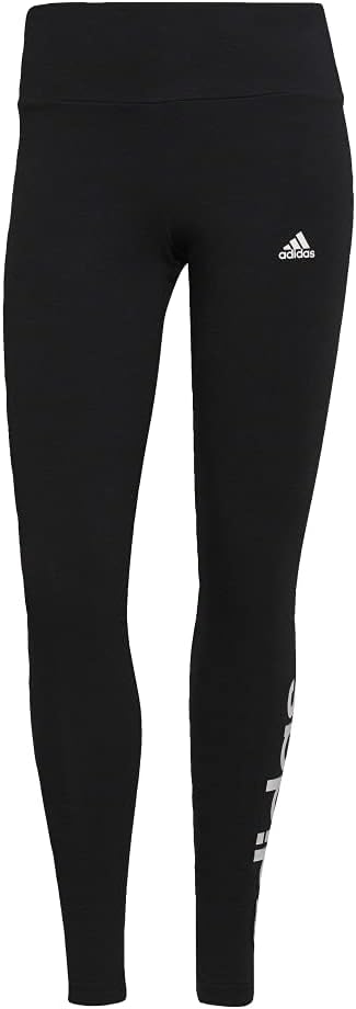 adidas Womens Linear Logo Full Length Leggings Training Casual – Purple