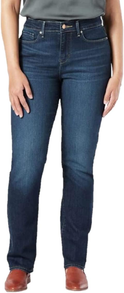 Levi Strauss Signature Gold Women’s 03 Essential Mid-Rise Straight Jeans (Also Available in Plus)