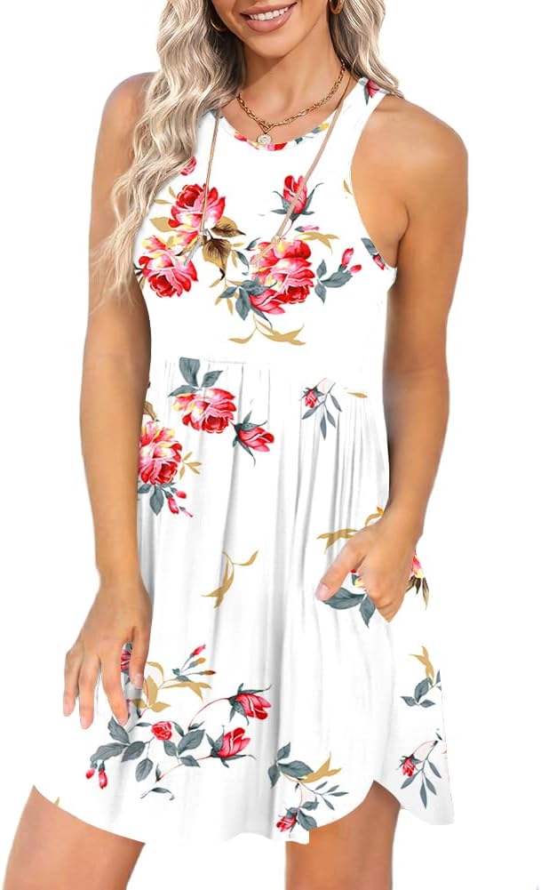 LONGYUAN Summer Dresses for Women 2026 Vacation Dress Women’s Casual Sun Dress Beach Petite Sundresses S-3XL