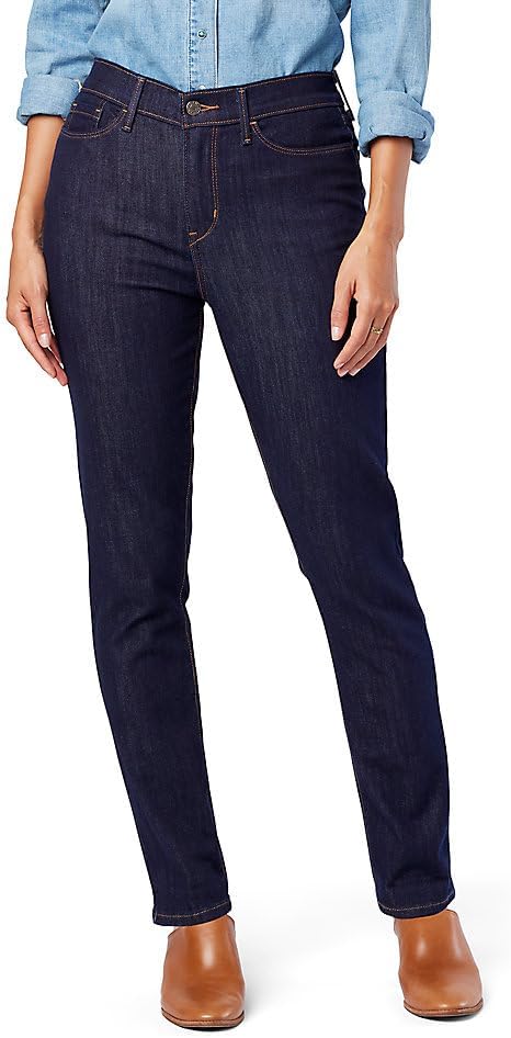Levi Strauss Signature Gold Women’s ’03 Essential Classic Slim Taper Jeans Mid-Rise Stretch Denim (Also Available in Plus