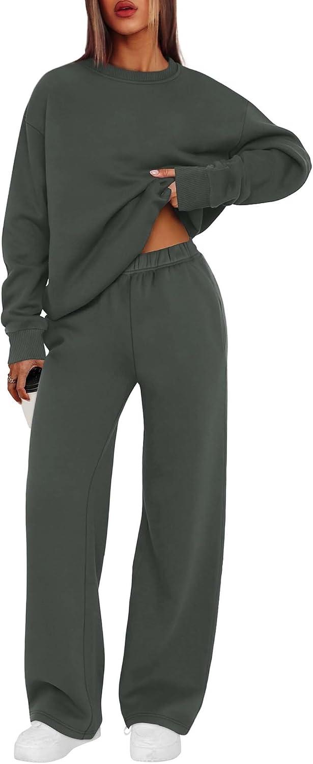 XIEERDUO Sweatsuits Women 2 Piece Outfit Matching Lounge Sets Fall Outfits 2025 Fashion Clothing Crewneck Track Suits