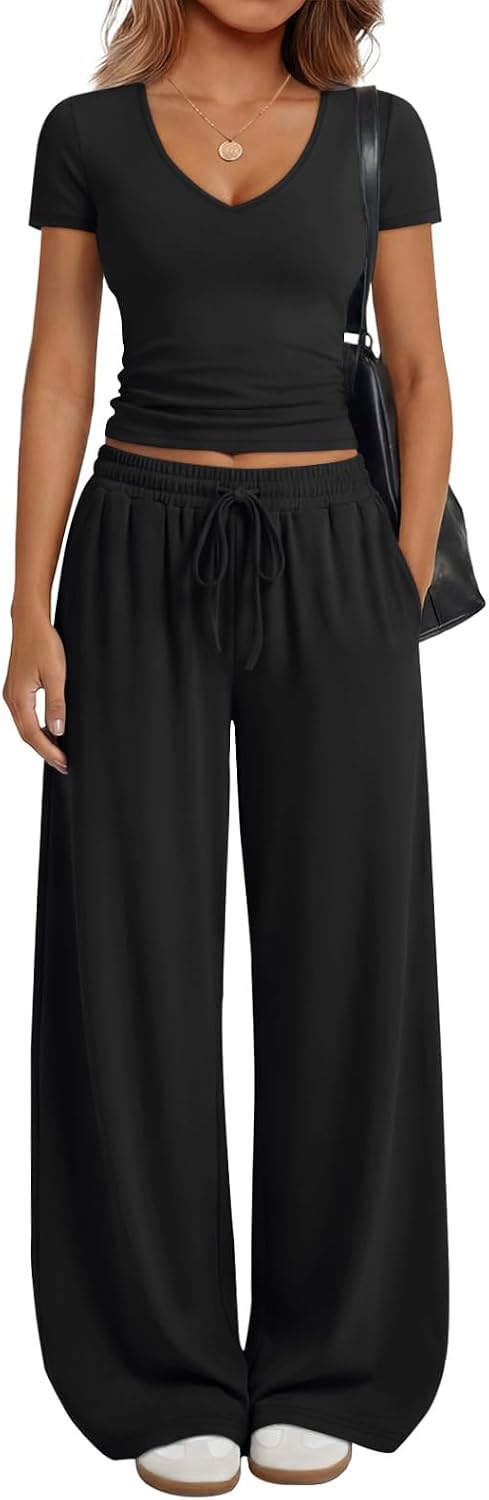 Trendy Queen 2 Piece Lounge Sets for Women Summer Outfits 2026 Fashion Two Piece Loungewear Spring Outfits Clothes