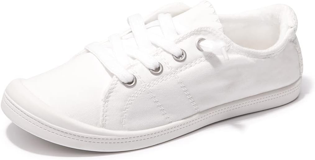 Women’s Slip On Canvas Sneaker Low Top Casual Walking Shoes Classic Comfort Flat Fashion Sneakers