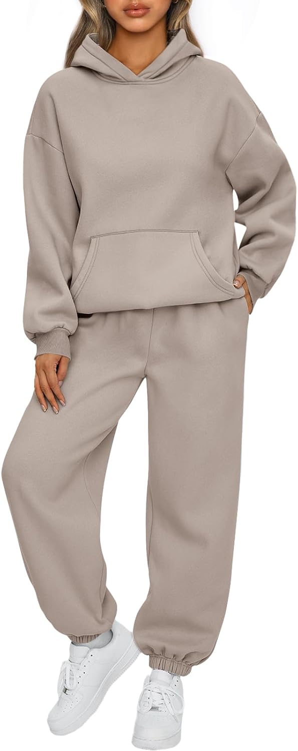 AUTOMET Womens 2 Piece Lounge Sweatsuit Fall Fashion Matching Sweat Sets | Oversized Fall Hoodies & Baggy Jogger Sweatpants Fashion 2026 Outfits