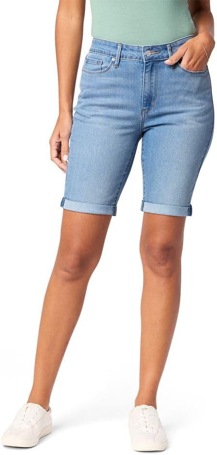 Levi Strauss Signature Gold Women’s Mid-Rise Bermuda Shorts Stretch Denim (Available in Plus Size)