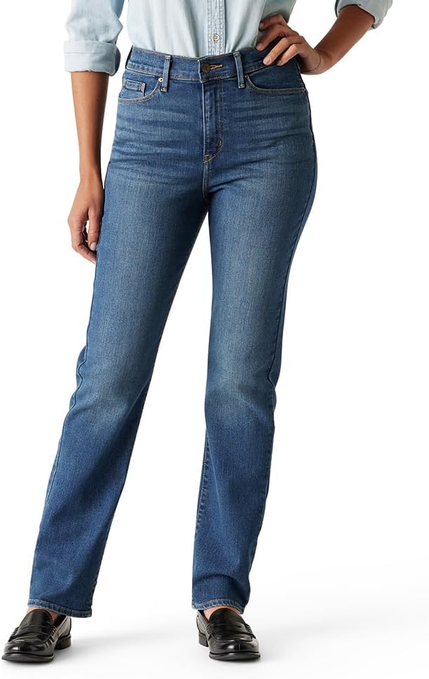 Levi Strauss Signature Gold Women’s ’03 Essential High-Rise Straight Jeans Stretch Denim (Also Available in Plus)