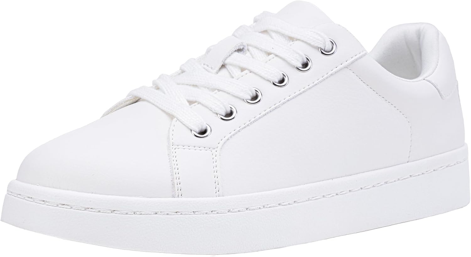 Vepose Women’s Lace-Up Walking Sneakers, Casual Low Top Shoes 8003 | Memory foam, round toe and rubber sole, in a dressy low-top style for casual, travel and office wear