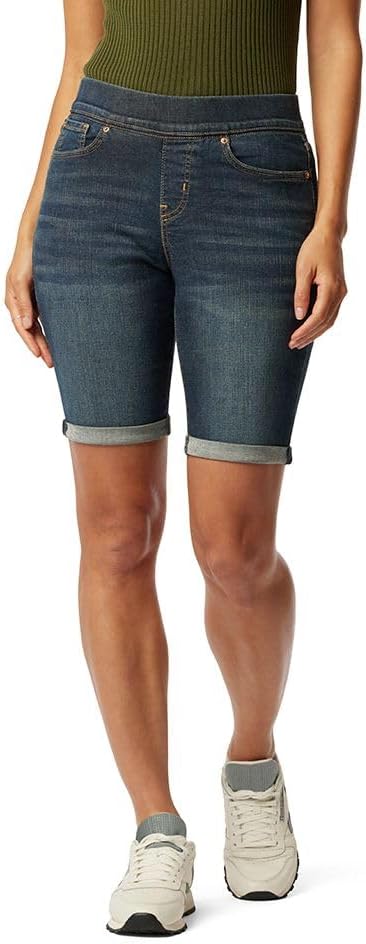 Levi Strauss Signature Gold Women’s Totally Shaping Pull on Bermuda Shorts Mid Rise Stretch Denim (Available in Plus Size)
