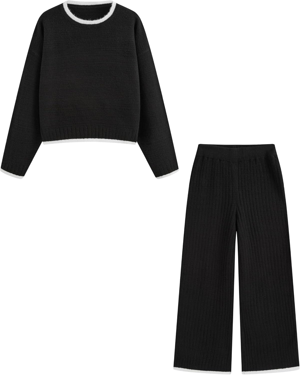 CIDER Womens Knit Lounge Set Sweater Pants Two Piece Outfits Soft Cozy Pajamas