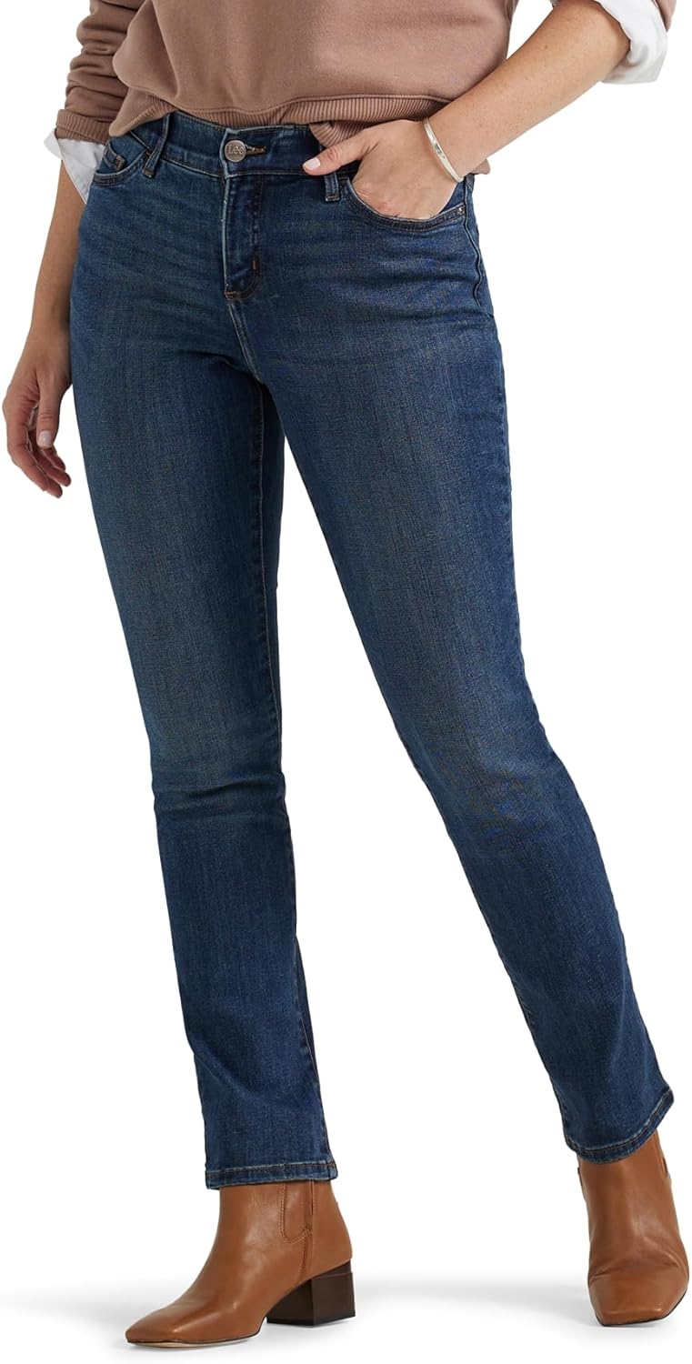 Lee Women’s Ultra Lux Comfort with Flex Motion Straight Leg Jean