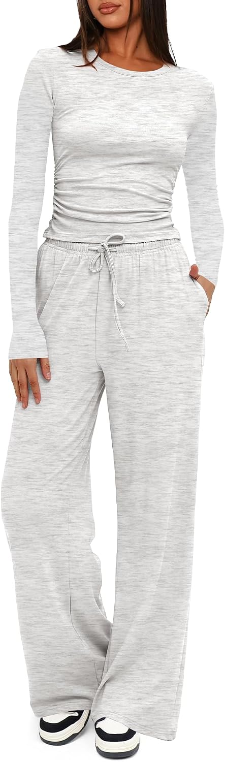 Darong Women’s 2 Piece Outfits Long Sleeve Lounge Sets Travel Outfits
