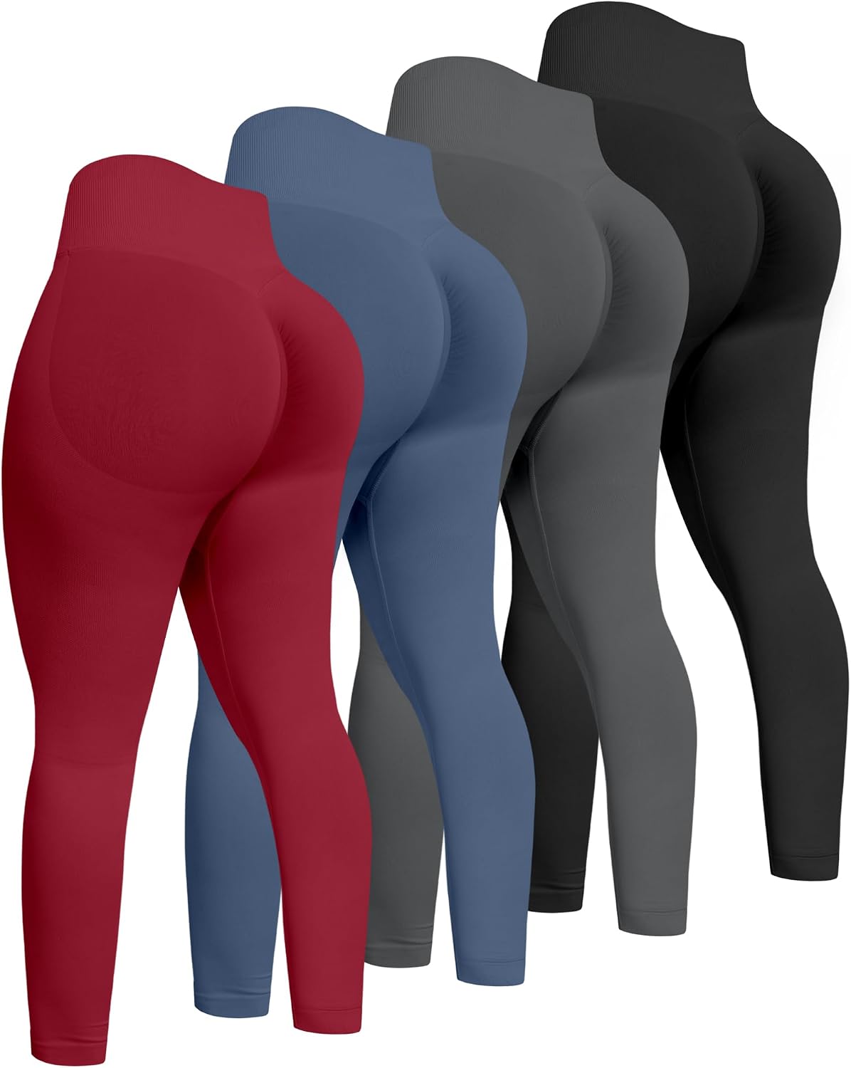ATHVOTAR Workout Gym Leggings Women, High Waisted Seamless Butt Lifting Scrunch Butt Sports Leggings