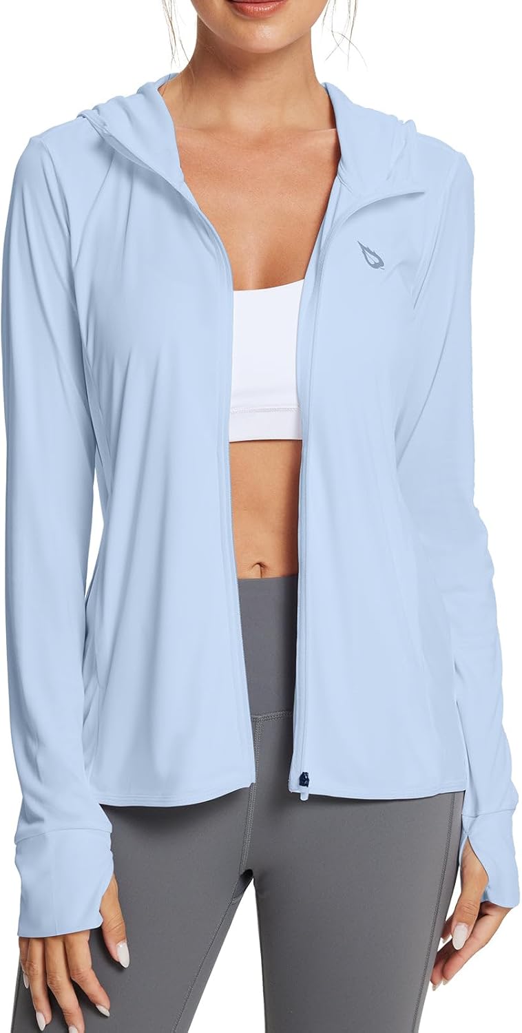 baleaf Women’s Sun Protection Jacket Hoodie Clothing Lightweight Long Sleeve Sun Cover Up Shirt