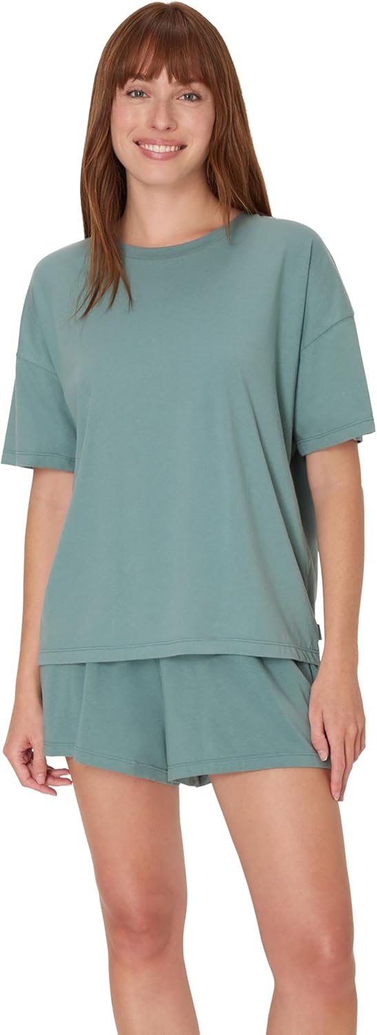 Hanes Women’s Pajamas Set, Comfywear Pajamas for Women Set, Originals SupertSoft Loungewear, T-Shirt & Sleep Shorts