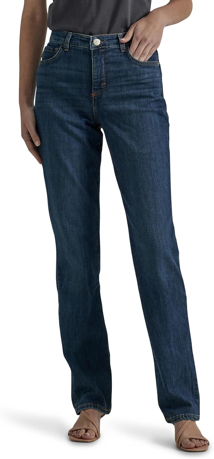 Lee Women’s Instantly Slims Classic Relaxed Fit Monroe Straight Leg Jean