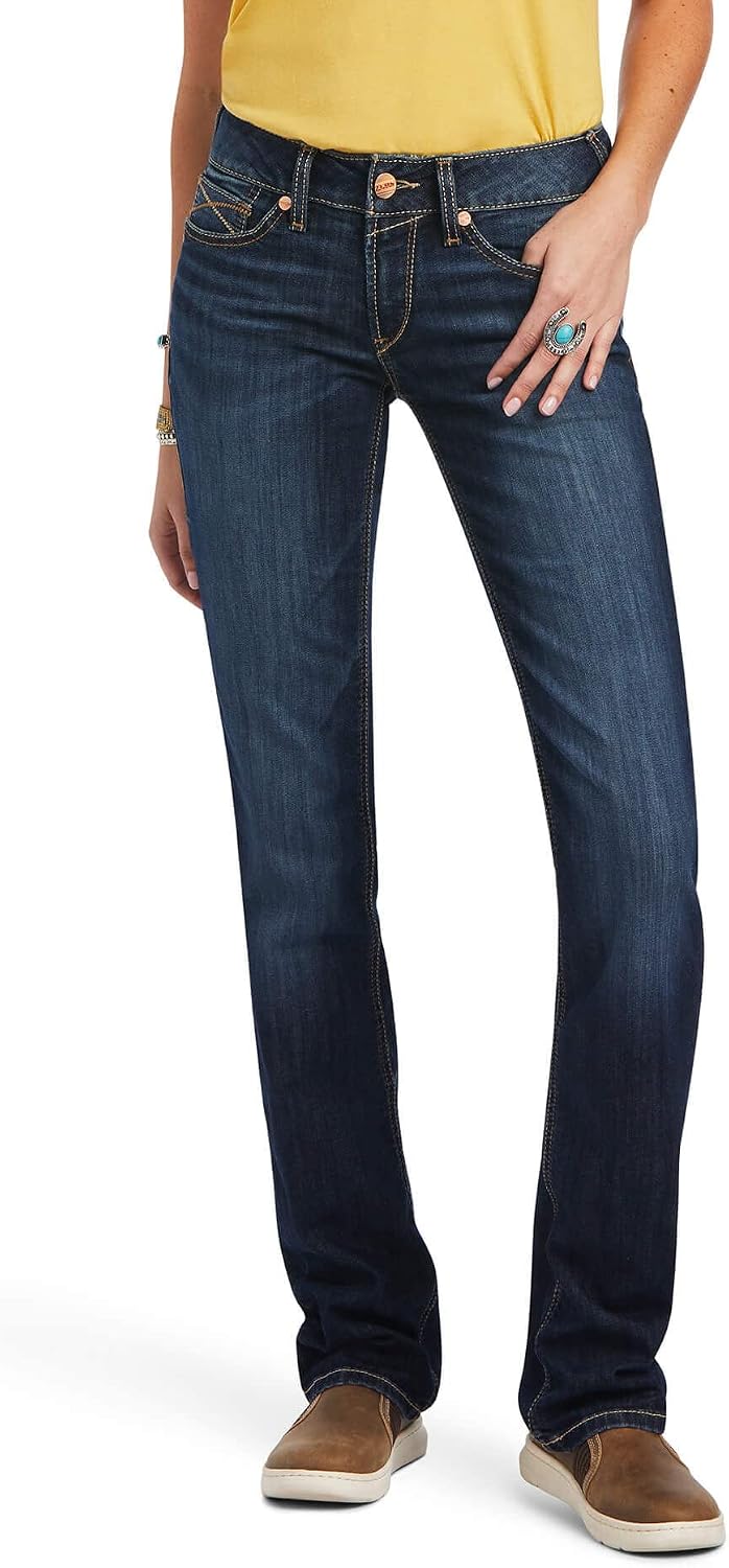 ARIAT Women’s R.e.a.l. Mid Rise Octavia Straight Jean