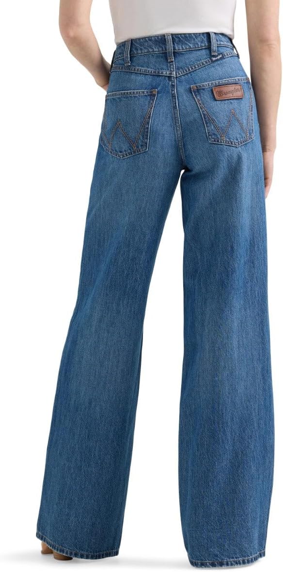 Wrangler Womens Yvette High Rise Wide Leg Jean