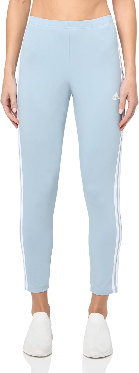 Adidas Womens Essentials 3-Stripes High-Waisted Single Jersey Leggings