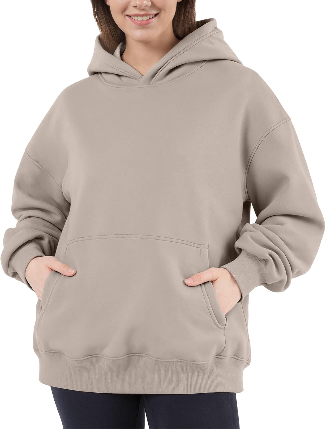 Women Hoodies Sweatshirts Sweaters Fleece Hooded Oversized Long Sleeve Crewneck Shirts Fall Winter Outfits Pocket