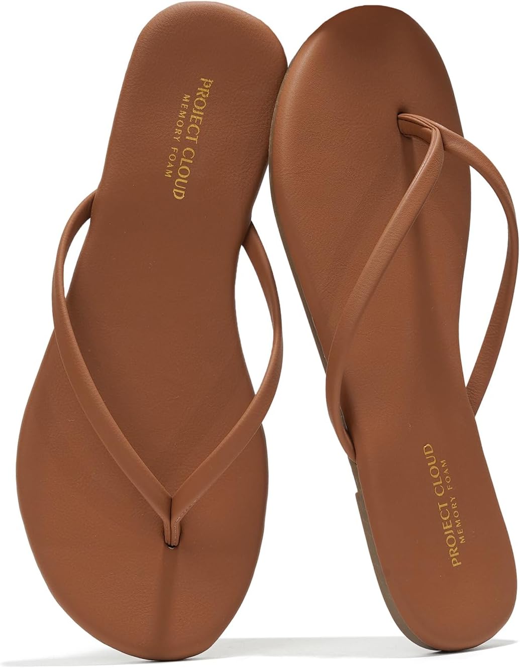 Project Cloud Flip Flops for Women Footwear- Lightweight and Memory Foam Insole Sandals for Women 2026 – Durable Non-Slip Beach Essentials Flats for Women Sandals (Foundations)
