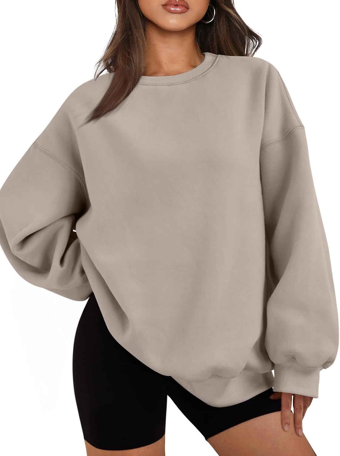 EFAN Womens Oversized Sweatshirts Hoodies Fleece Crewneck Sweaters Casual Tops Comfy Fall Fashion Outfits Winter Clothes 2026