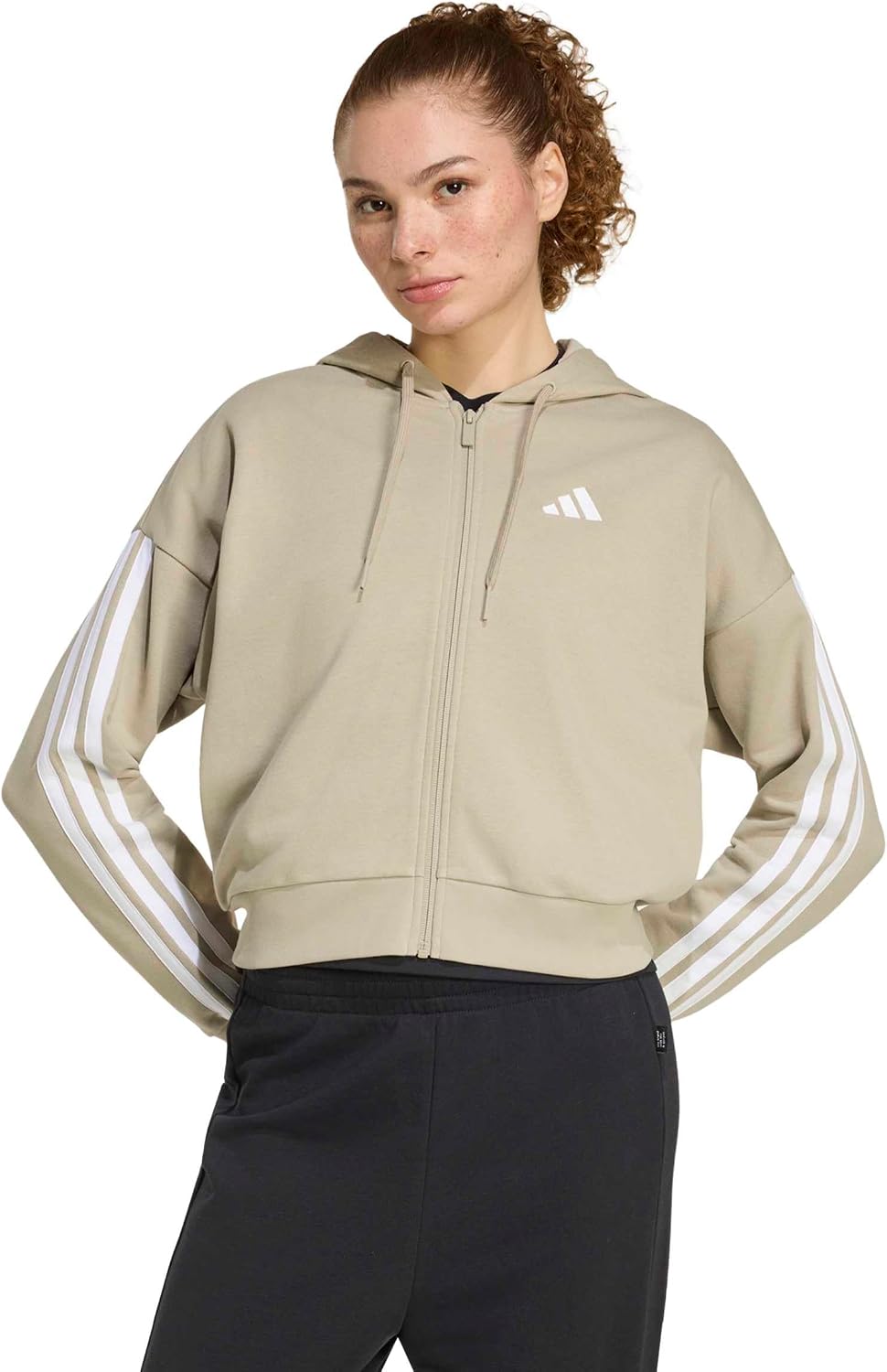 adidas Women’s Essentials 3-stripes French Terry Full-zip Hoodie