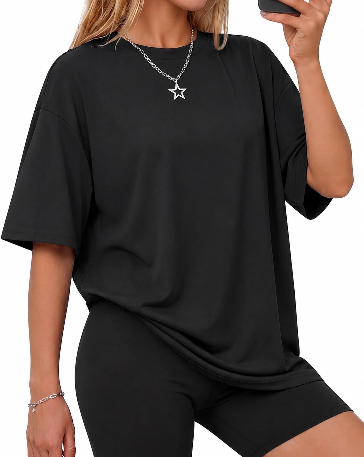 GAYHAY Oversized Tshirts for Women – Spring Summer Workout Clothes Short Sleeve Tops Crew Neck Tee Shirts Fashion Casual 2026