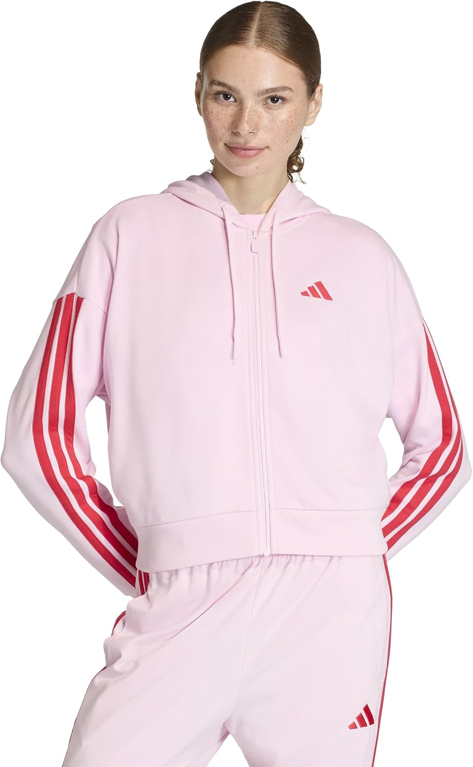 adidas Women’s Essentials 3-stripes French Terry Full-zip Hoodie