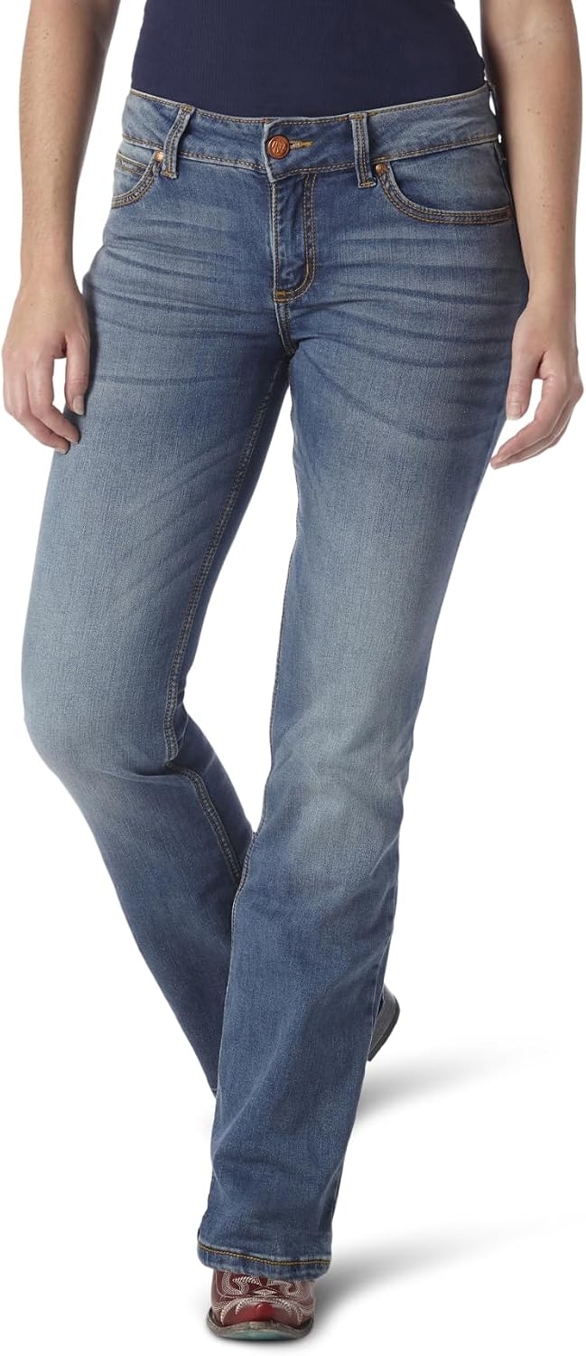 Wrangler Women’s Retro Mae Mid Rise Stretch Boot Cut Jean