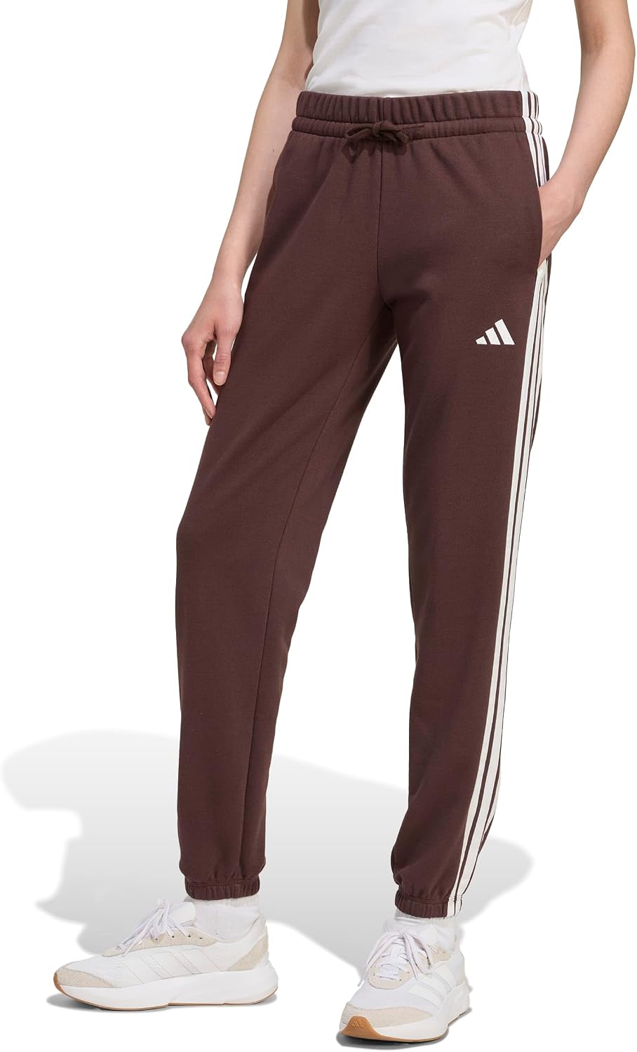 adidas Women’s Essentials 3-Stripes French Terry Cuffed Pants