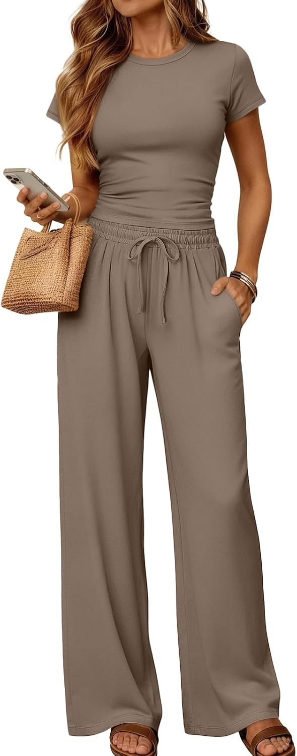 LILLUSORY Sweat Sets for Women Airport Travel Two Piece Matching Lounge Set Sweatsuit Outfit