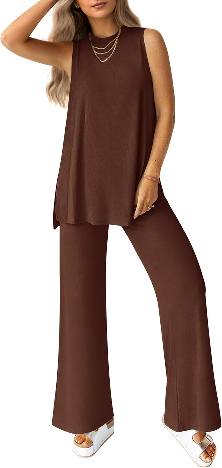 PRETTYGARDEN 2 Piece Lounge Sets for Women Summer Airport Travel Outfit 2026 Casual Matching Spring Clothes Track Sweat Suits