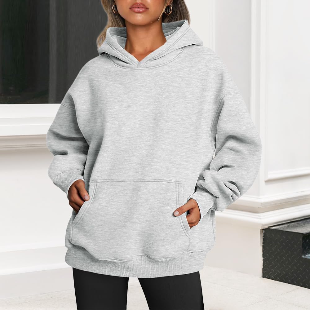 Women’s Oversized Fleece Hoodie – Winter Pullover Sweater, Soft Comfort Fit