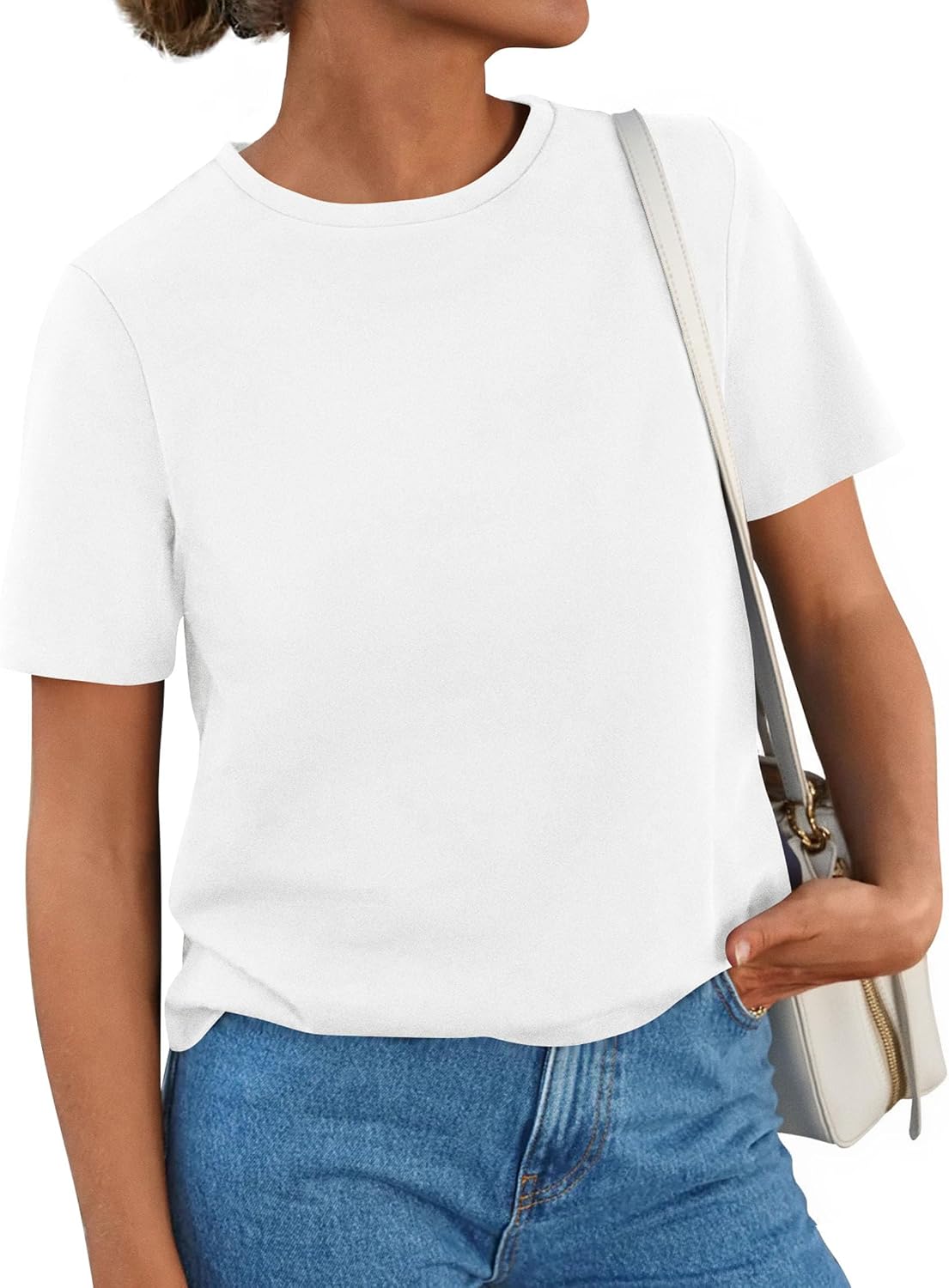PRETTYGARDEN Womens Short Sleeve Tops Summer 2026 Casual Crewneck Cotton Basic Tee Shirts Fashion Clothing Spring Outfits
