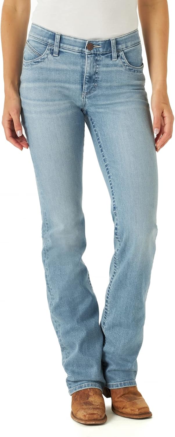 Wrangler Women’s Willow Mid Rise Performance Waist Boot Cut Ultimate Riding Jean