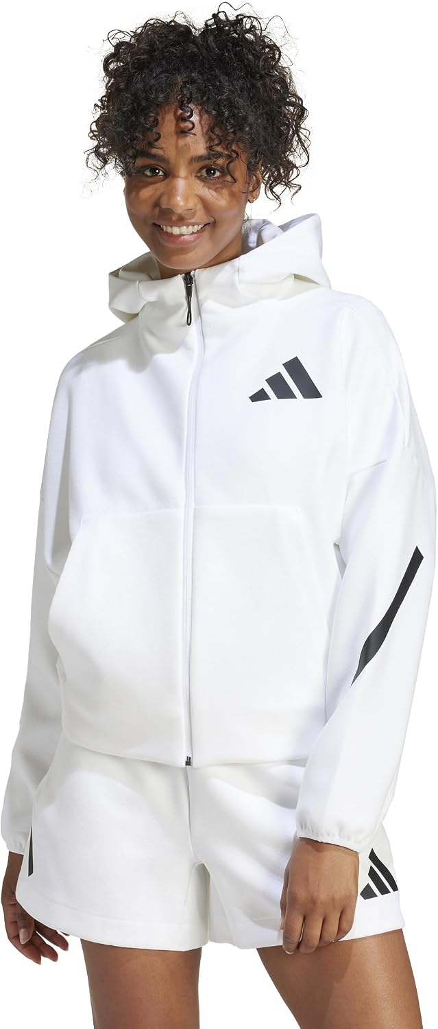 adidas Womens Z.N.E. Hoodie Athletic Outerwear Casual – Green