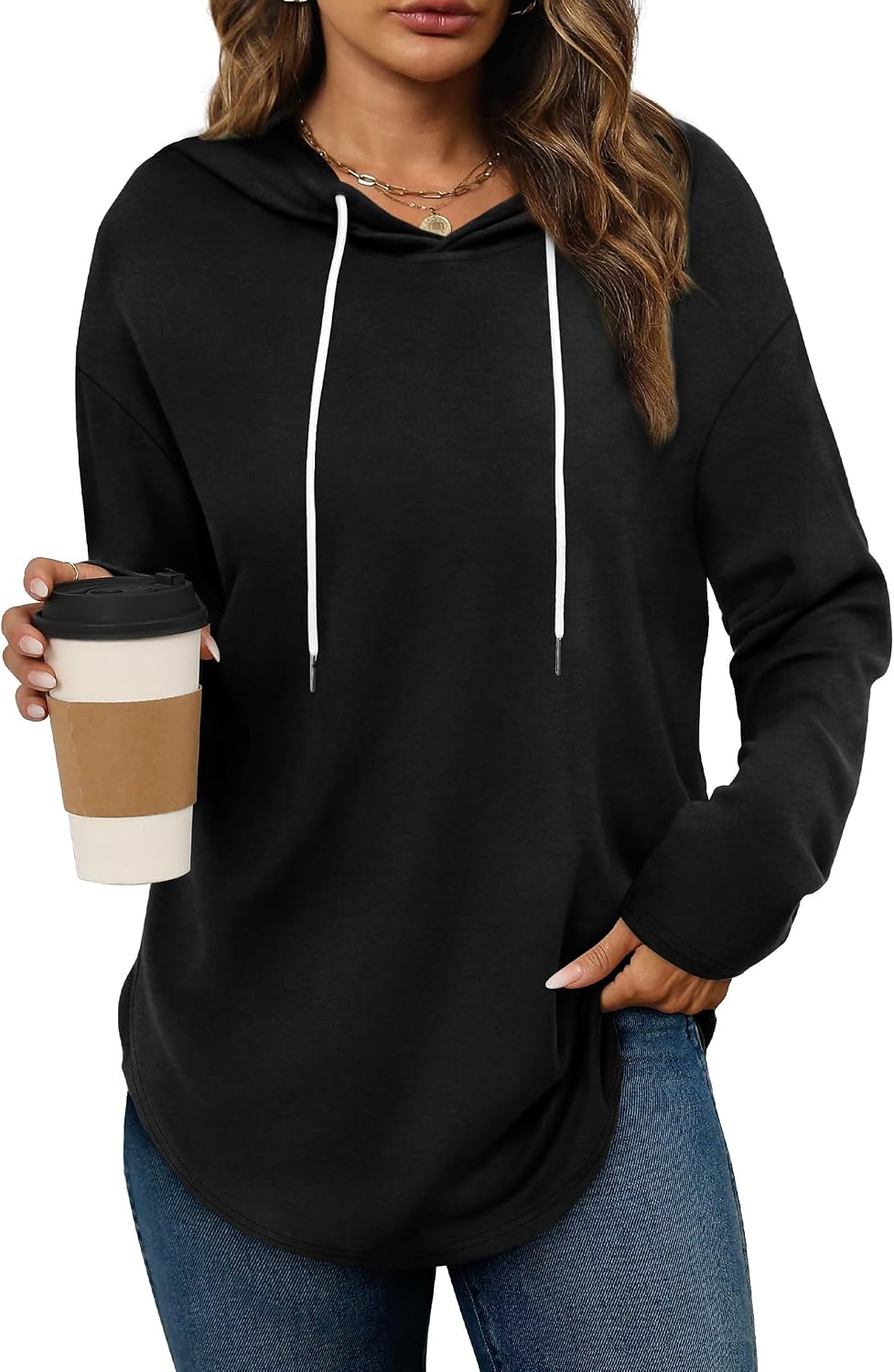 Bofell Hoodies for Women Long Sleeve Shirts Fall Clothes 2025 Outfits Crewneck Sweatshirts Winter Fashion Clothing
