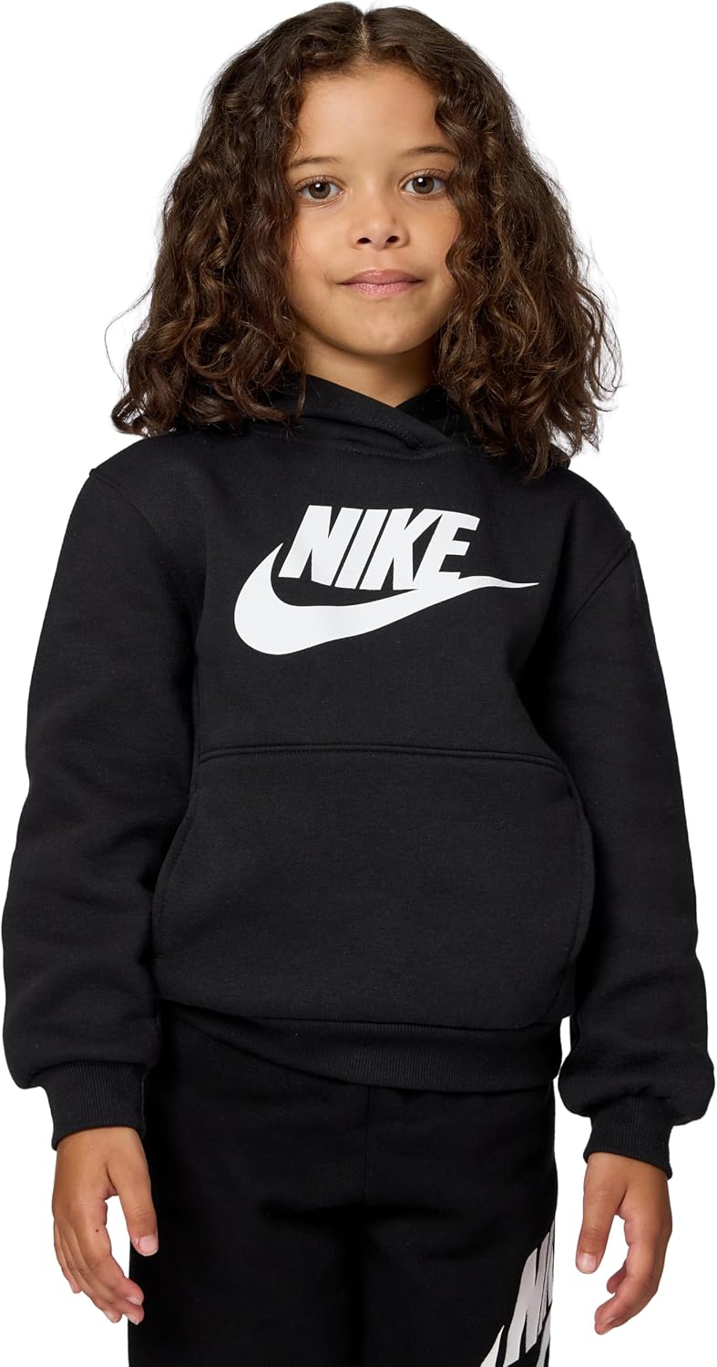 Nike Kids’ Sportswear Club Fleece Pullover Hoodie (Large Swoosh Logo)