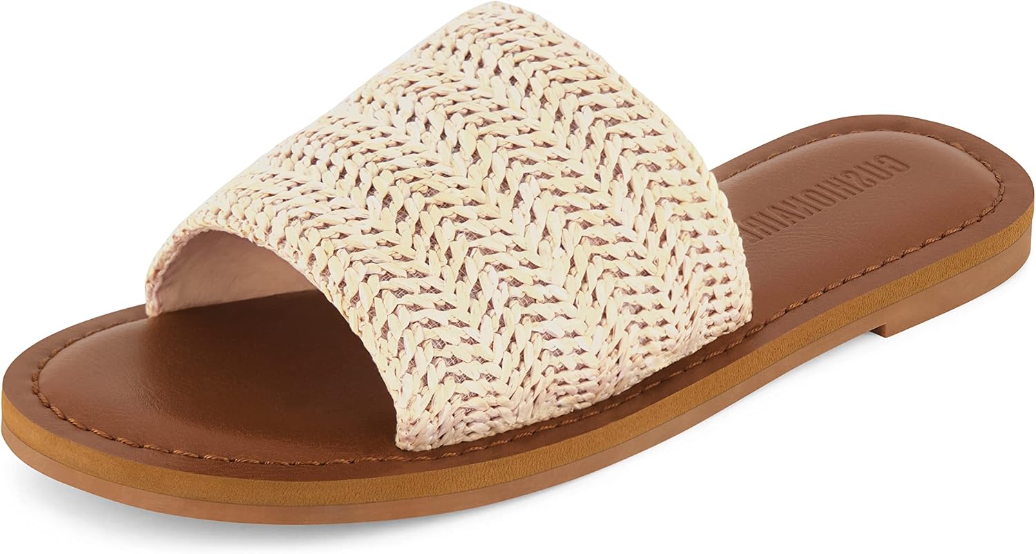 CUSHIONAIRE Women’s Carly slide Sandal with Memory Foam