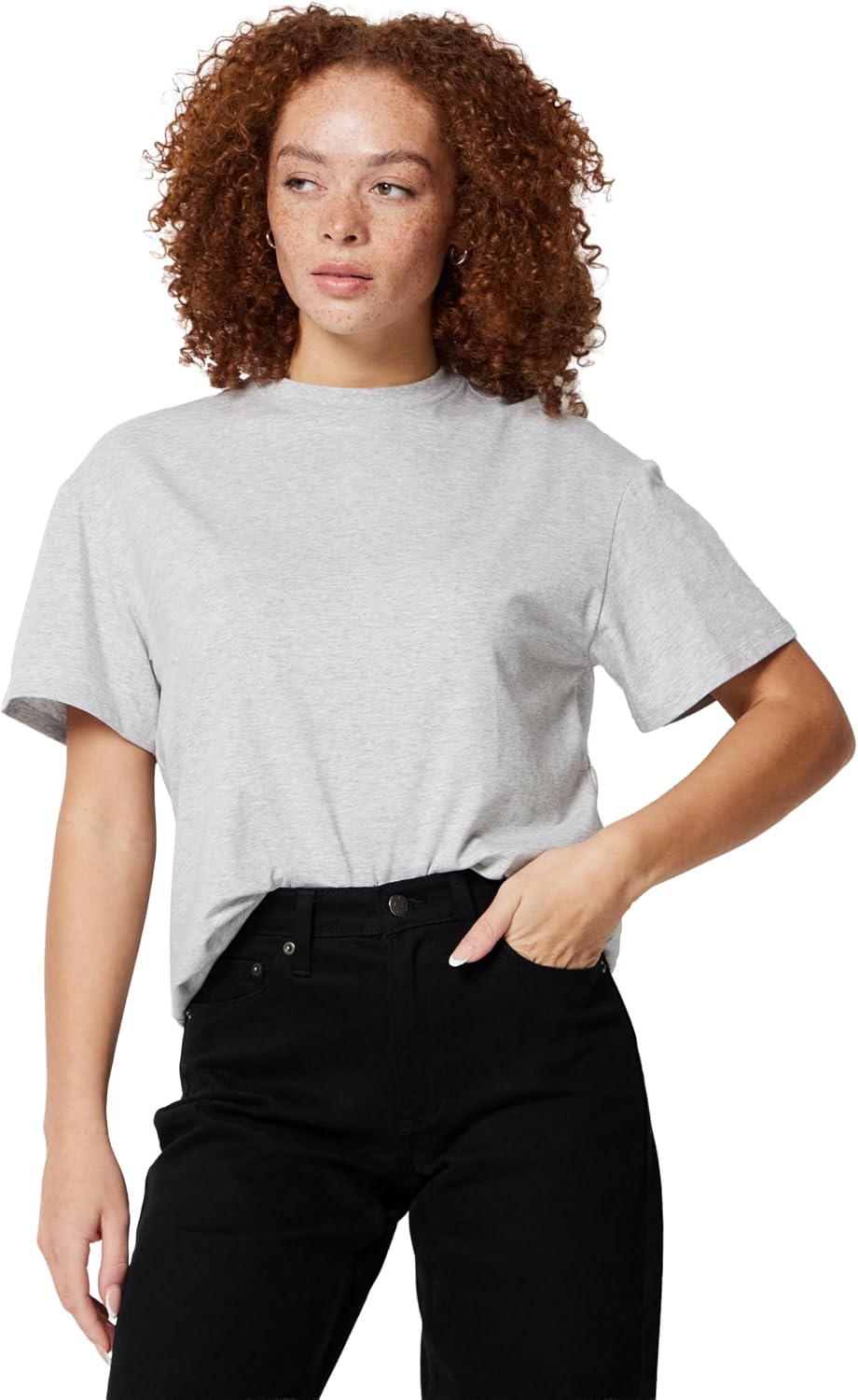 Amazon Essentials Women’s Oversized-Fit Short Sleeve Crewneck Shirt