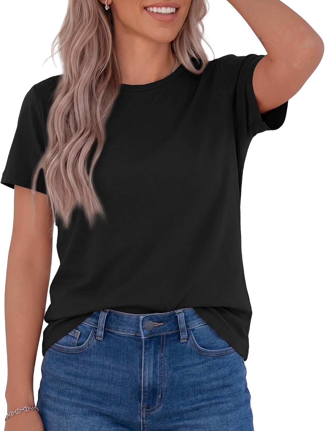 GAYHAY T Shirts for Women – Short Sleeve Spring Summer Tops Soft Basic Tees Beach Vacation Clothes for Casual 2026