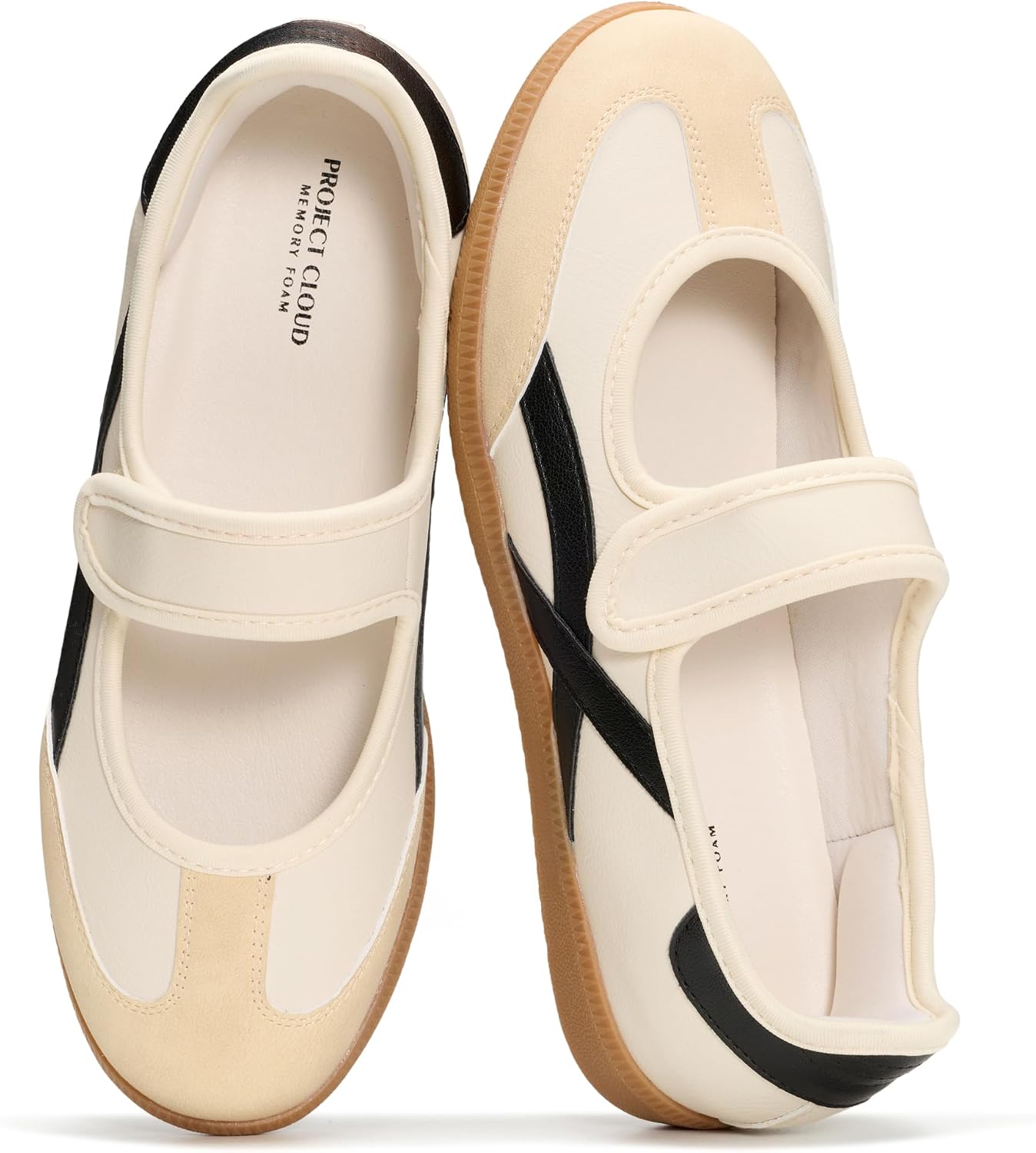 Project Cloud Comfortable Womens Shoes – Casual Trendy Mary Jane Shoes Women with Memory Foam – Lightweight & Non-Slip Fashion Sneakers for Women 2026 (Spring)