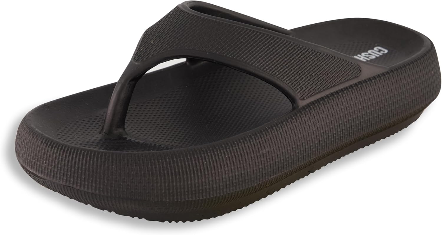 CUSHIONAIRE Women’s Fling recovery cloud pool slides sandal with +Comfort