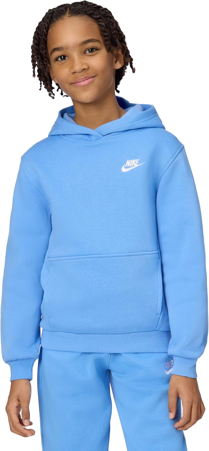 Nike Unisex Big Kids’ Sportswear Club Fleece Pullover Hoodie – Boys and Girls Sweatshirt