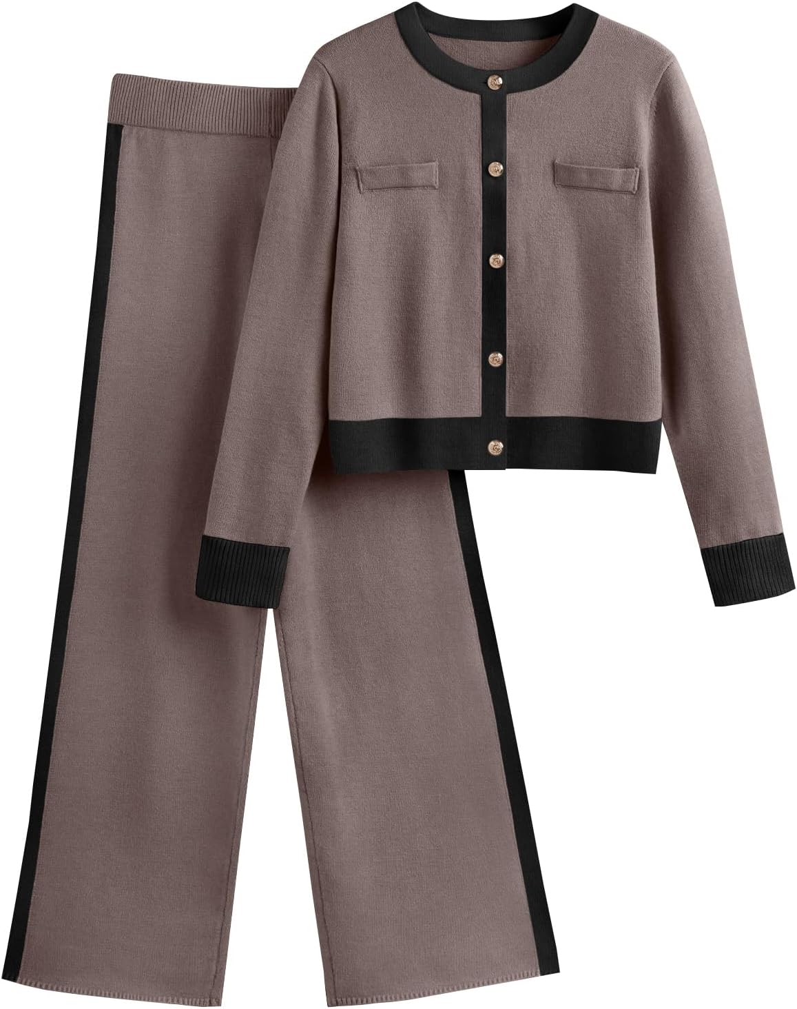 LILLUSORY Womens Lounge Sweater Sets 2 Piece Set Matching Cardigan Sweaters and Wide Leg Pants Fall Outfits 2026 Fashion